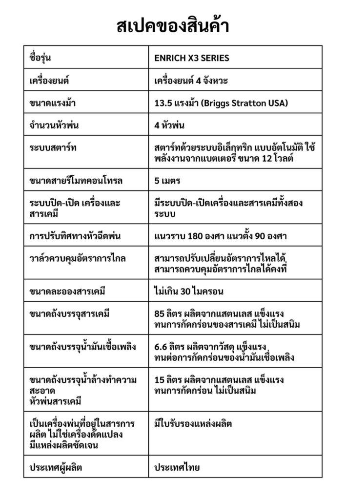 เครื่องพ่นละอองฝอยติดตั้งหลังรถยนต์