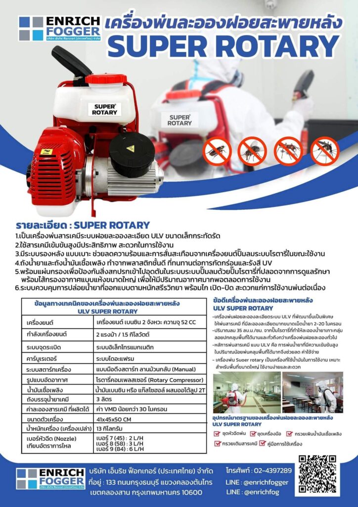 ใบนรับรอง เครื่องพ่นละอองฝอย